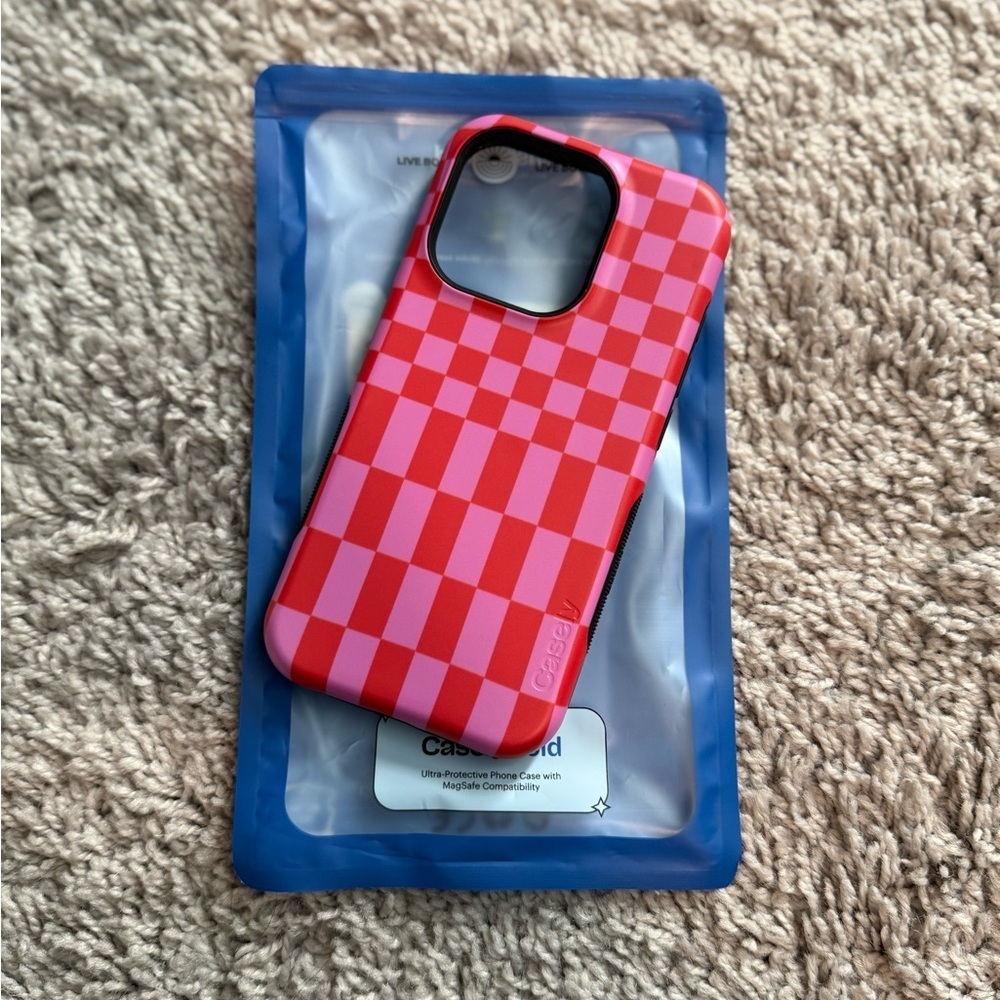 Casely Red and Pink Checkered Phone Case